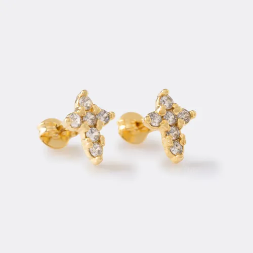 Aretes Cruz 6 Circonias