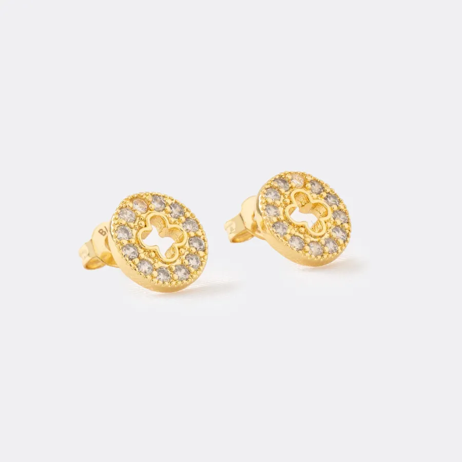 Aretes Clover Redondo Silueta 9 mm