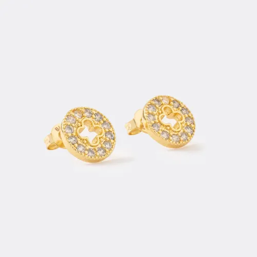 Aretes Clover Redondo Silueta 9 mm