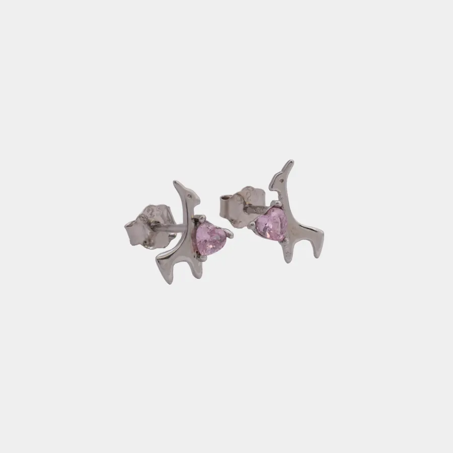 Aretes Pink Deer 9,5 mm