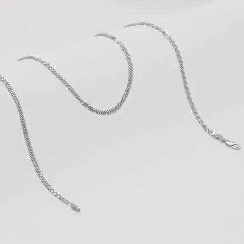 Cadena Cubana Cruzada 2,4 mm 45 cm